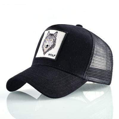 Wolf Trucker Cap - Black